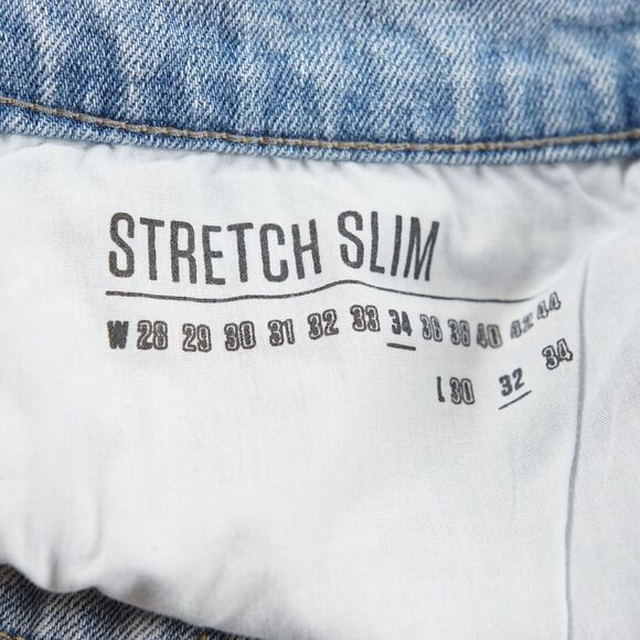 Rail Light Wash Blue Stretch Slim Jeans Mens Sz 34 x 32 - Picture 11 of 13